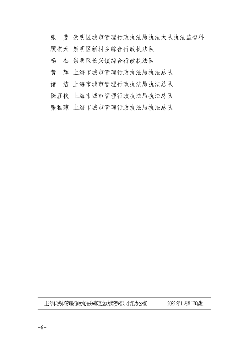 沪城管竞〔2025〕1号-关于表扬2024年度上海市城管执法系统立功竞赛活动先进集体和个人的通知_page_6.bmp