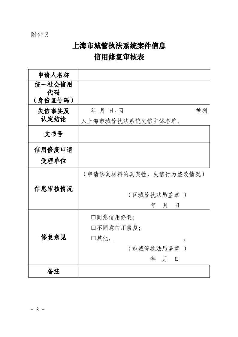 沪城管执〔2021〕18号-关于印发《上海市城管执法系统案件信息信用修复管理办法（试行）》的通知_page_8.bmp